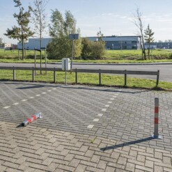 Alternative view of Parking post with lock