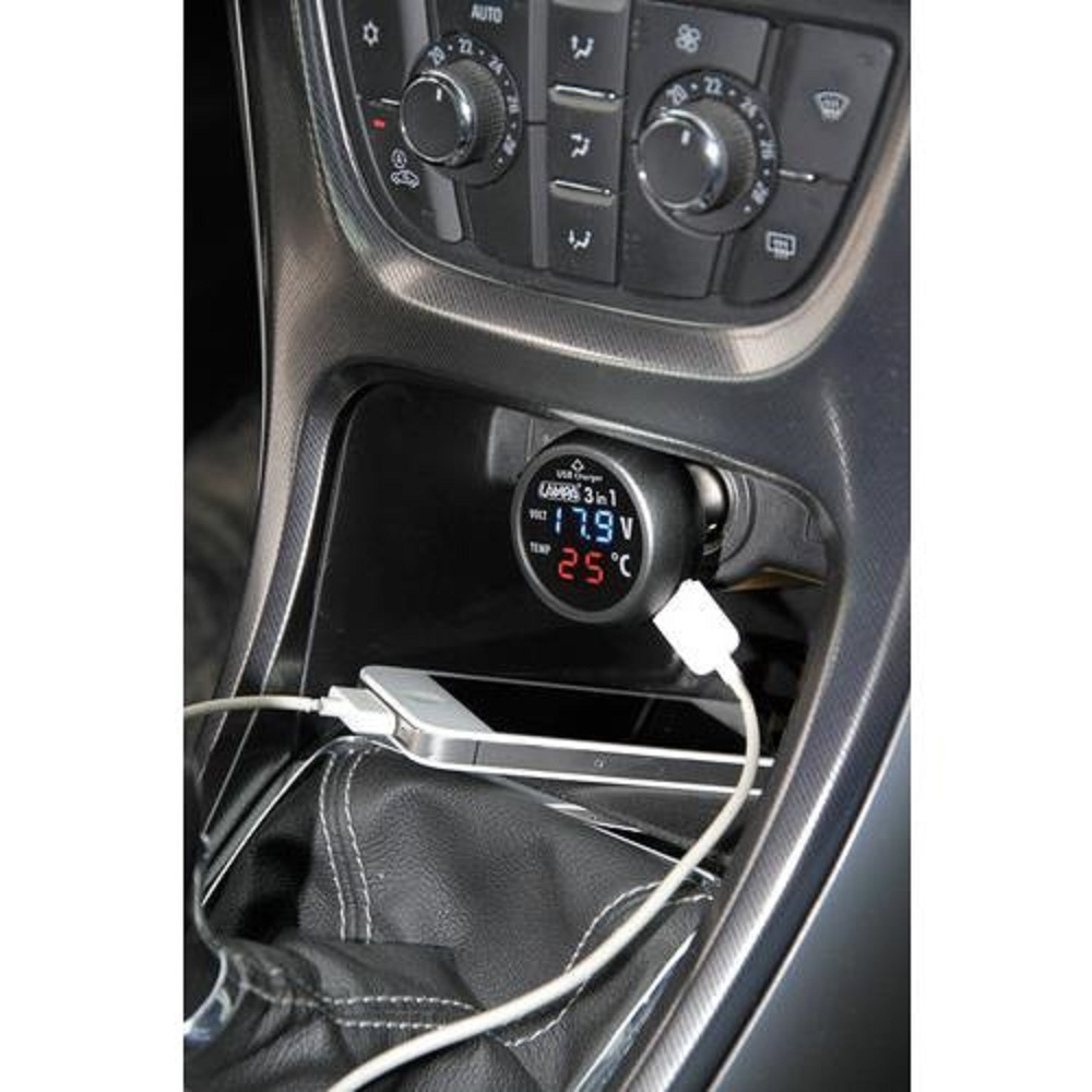 USB charger with voltmeter & thermometer 6 USB charger with voltmeter & thermometer - Image 4