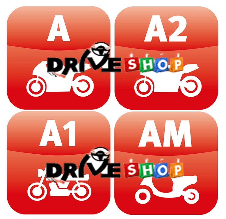 Stickers for driving categories (complete set of 12 pcs.) 3 Stickers for driving categories (complete set of 12 pcs.)