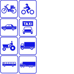 Complete set of cutting class sticker icons